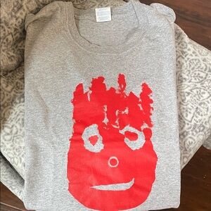 Gray Men’s Shirt with Wilson from Castaway Film Graphic